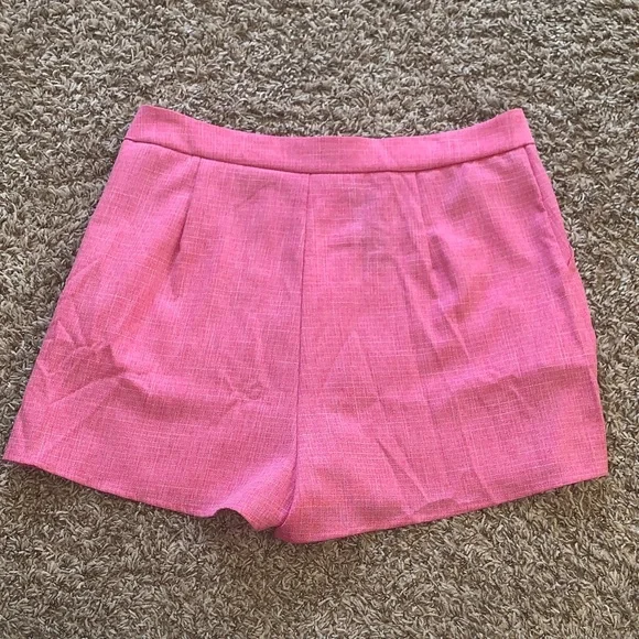 NWT PrettyLittleThing Women’s Hot Pink Tailored High-Waist Dressy Shorts Size 12 - Picture 8 of 8